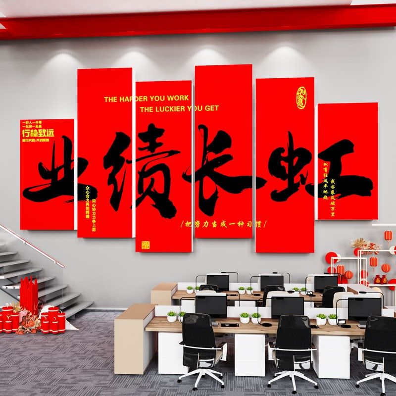 新年开门红办公室职场氛围布置墙面装饰公司企业文化团队励志标语,家居饰品,文化墙贴,淘宝优惠券,粉丝福利购,淘宝优惠卷