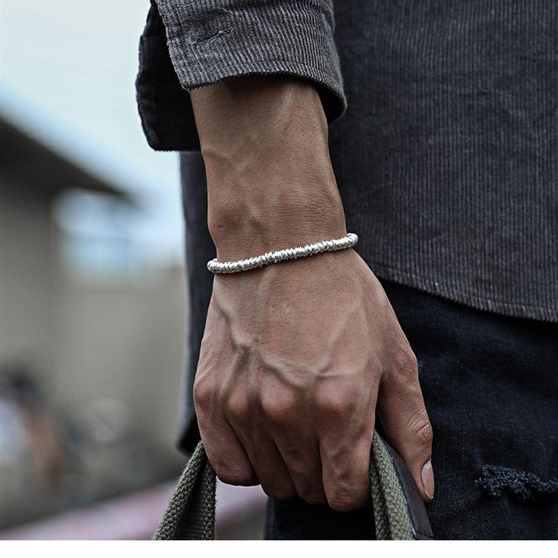 素圈手链男士简约韩版潮个性百搭情侣手环男女