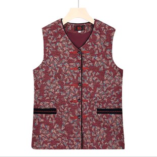 中老年春秋款马甲女奶奶大码背心6A0岁70衣服妈妈秋装Y外套老人坎