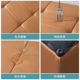 店理发店家用实木换鞋 服装 凳简约现代储物凳皮墩子长条脚收纳凳子