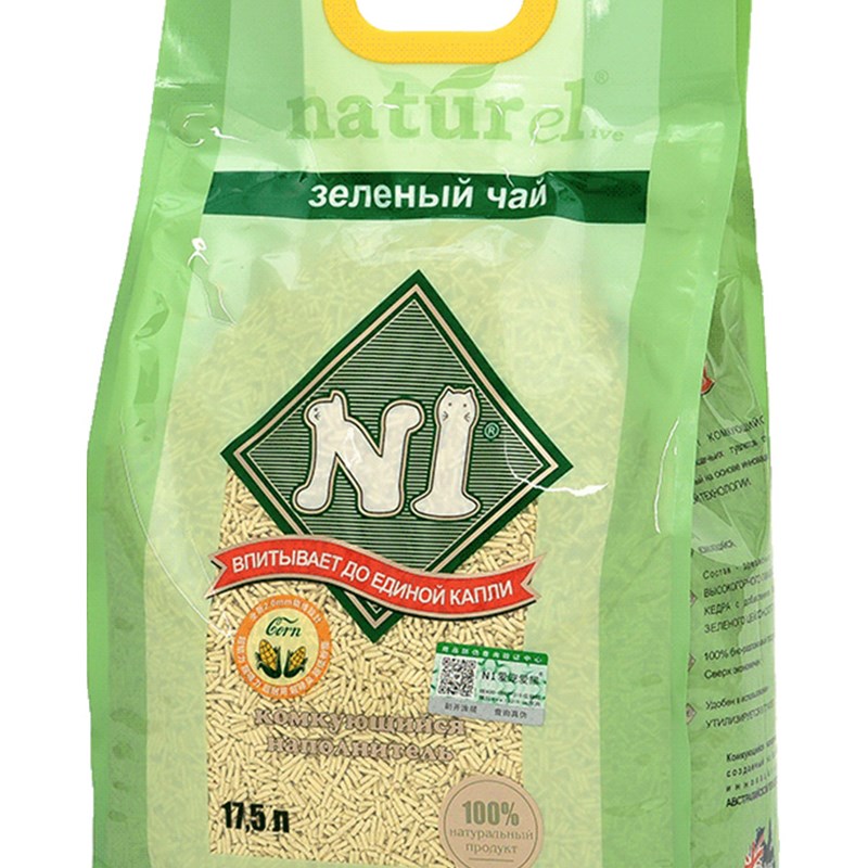 N1豆腐猫砂*6包绿茶玉米活性炭除臭无尘超大约40公斤大袋清洁用品