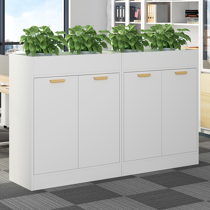 办公区花槽柜隔断柜绿植屏风柜办公室隔断矮柜文件柜储物柜资料柜