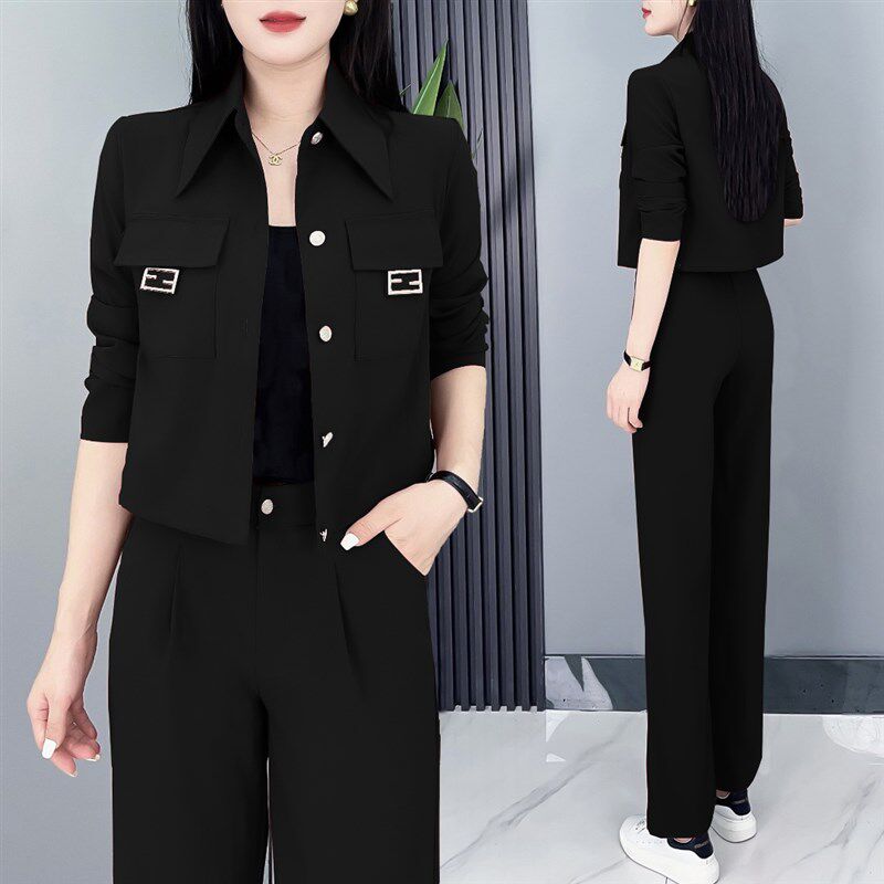 今年流行两件套2024早初春秋季新款洋气小个子减龄显瘦休闲套装女