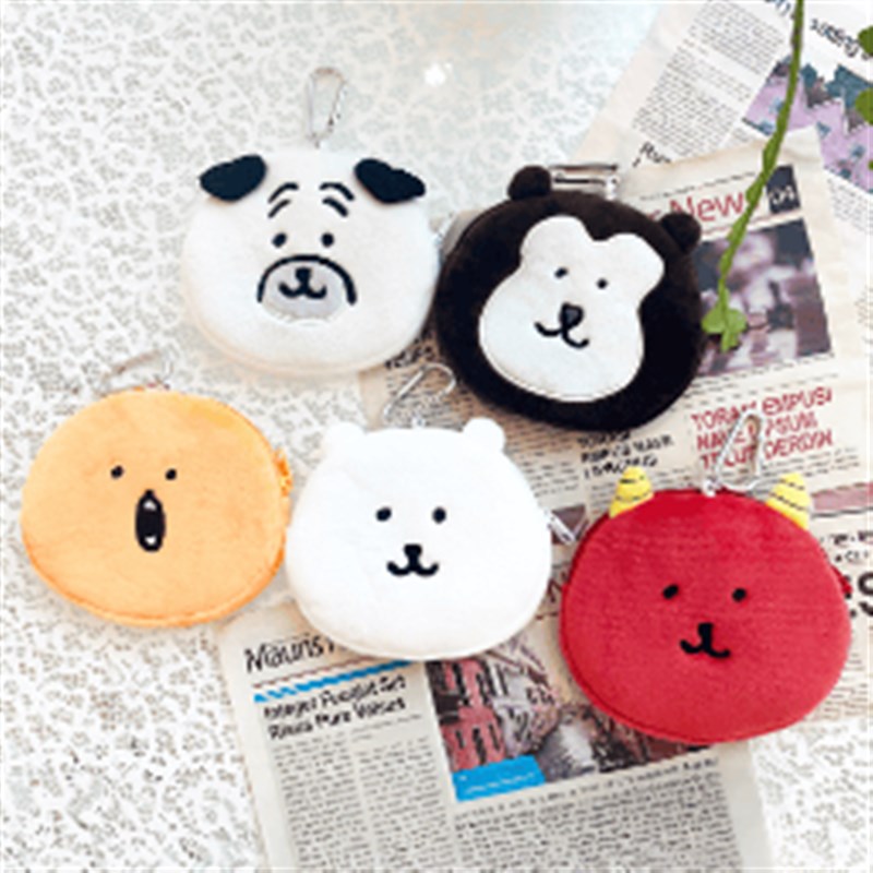 自嘲熊新款圆形零钱包子超兄可爱收纳包女生卡包归纳礼物