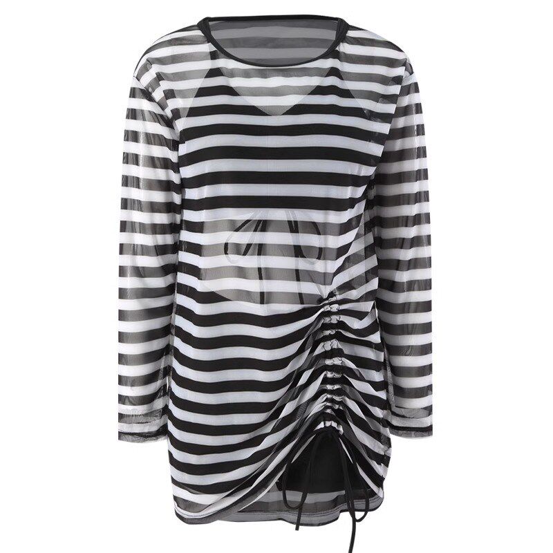 高级感三件套分体泳衣女款2025新款遮肚显瘦长袖度假泡温泉游泳装