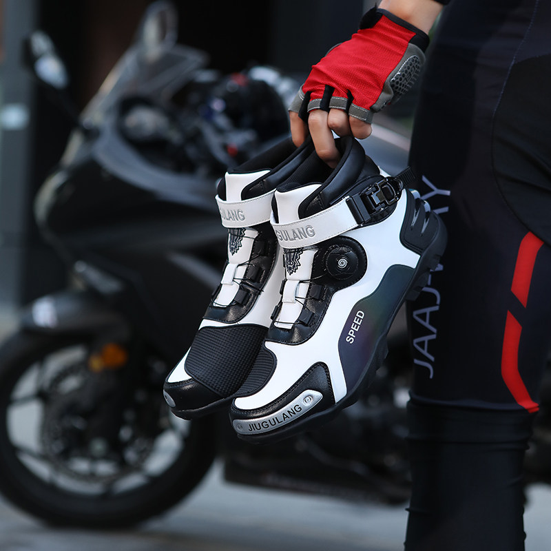 四季骑行靴子摩托车越野男透气防水防风摩旅低帮骑行鞋机车装备女