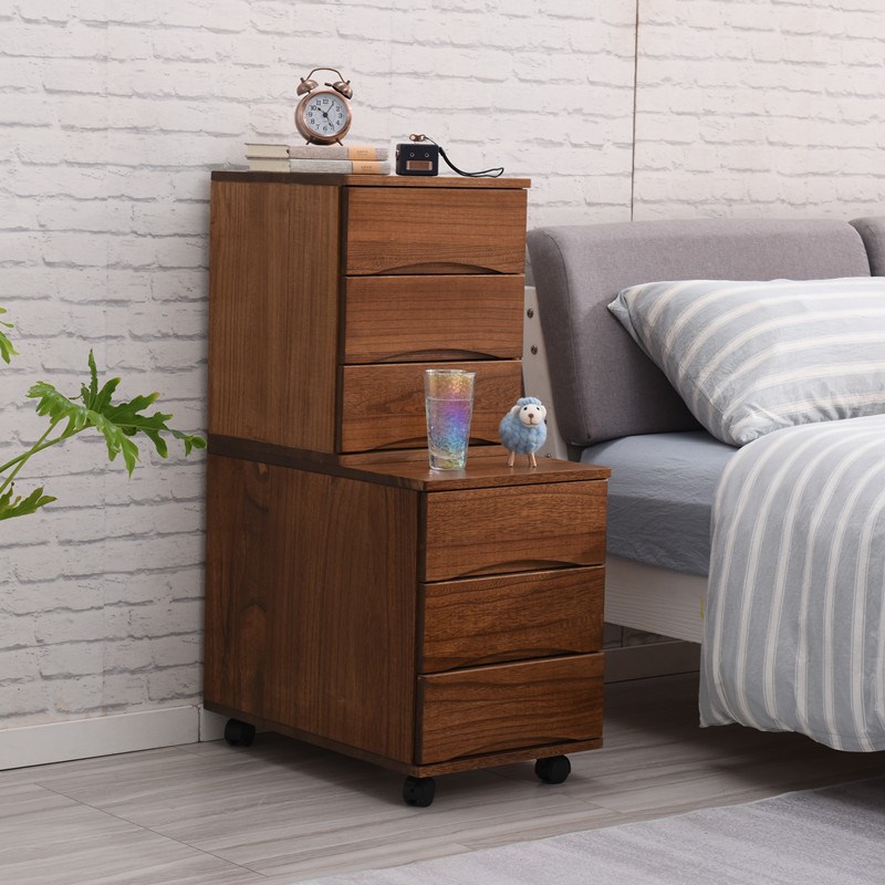 实木质夹缝收纳柜抽屉式小窄柜子缝隙床头边角置物架五斗柜储物柜