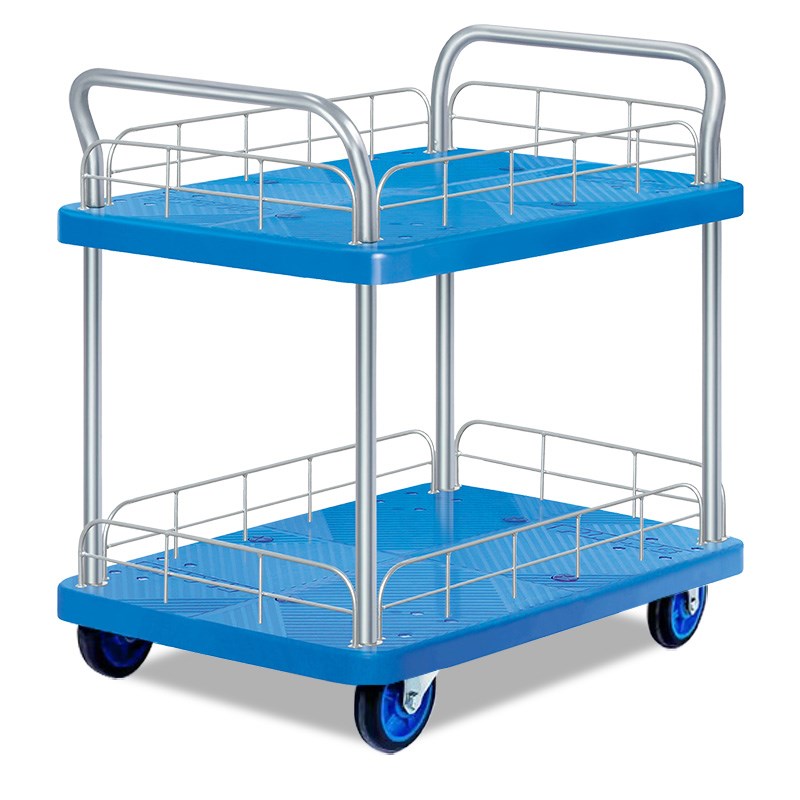 平板车静音折叠小推车加厚载重四轮货物便携平板车仓库搬运拉货车