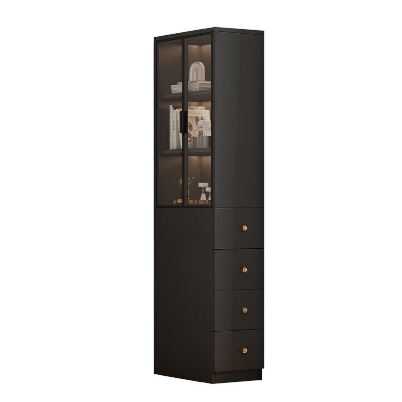 定制极窄沙发边柜侧边书柜夹缝柜书房墙角柜拐角侧面抽拉柜转角柜