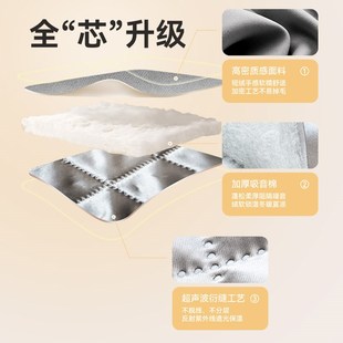 免打孔安装 超强隔音窗帘遮光2024新款 卧室遮阳棉临街马路防吵