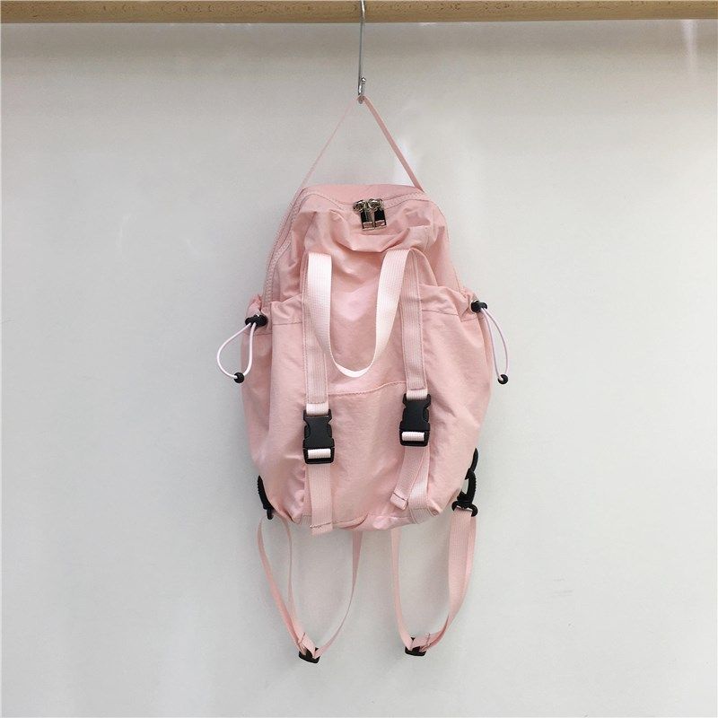 小脏柜 小众尼龙帆布书包女学生双肩包大容量多功能背包斜挎胸包