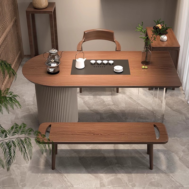 北欧轻奢泡茶桌实木阳台茶桌椅组合日式家用功夫小茶台小户型简约