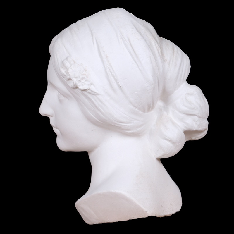 厂家直销戴帽姑娘石膏像头像美术用品写生教具五官手脚人物胸像