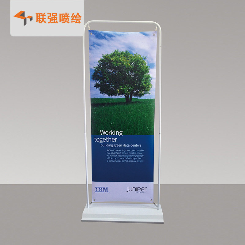 深圳厂家供应铁质门型展架80*180 加重铁门型展架配PVC画面