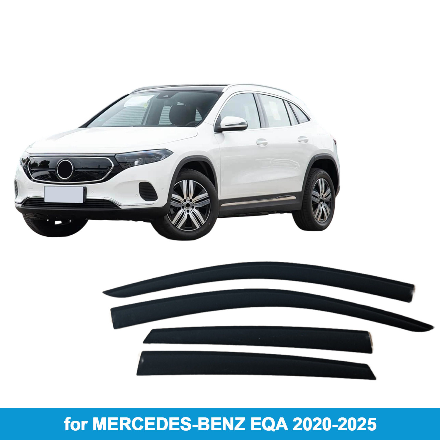 适用奔驰MERCEDES-BENZEQA2020-2026晴雨挡侧窗导流板雨眉加厚