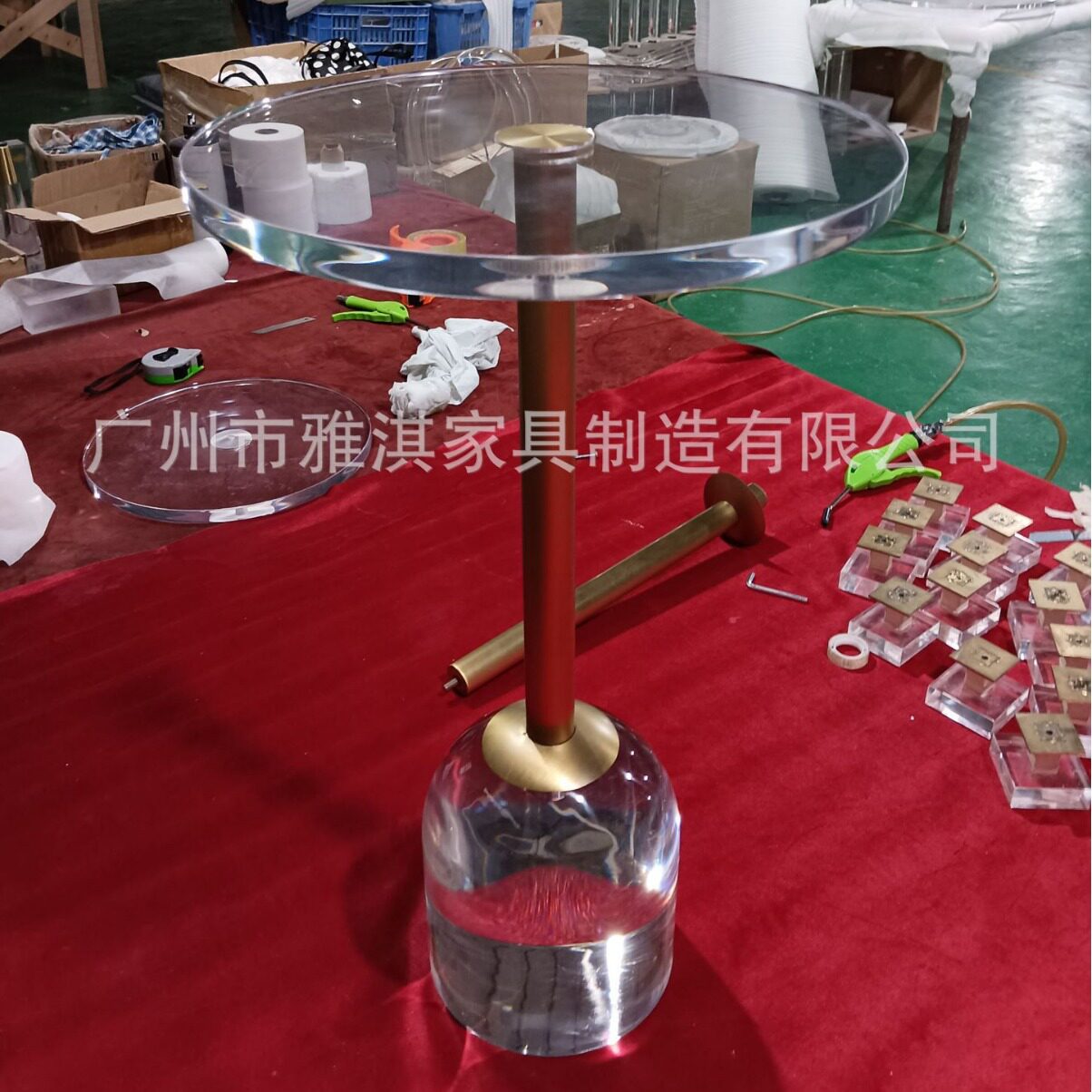 厂家直销亚克力diy茶几diy小圆桌迷你茶几吧台客厅沙发小圆几灯架