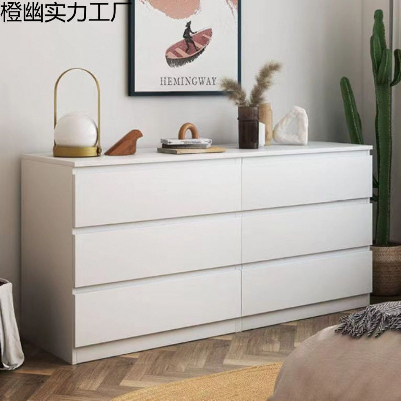 斗柜家用实木卧室收纳柜五斗柜简约现代抽屉柜多层储物客厅电视柜