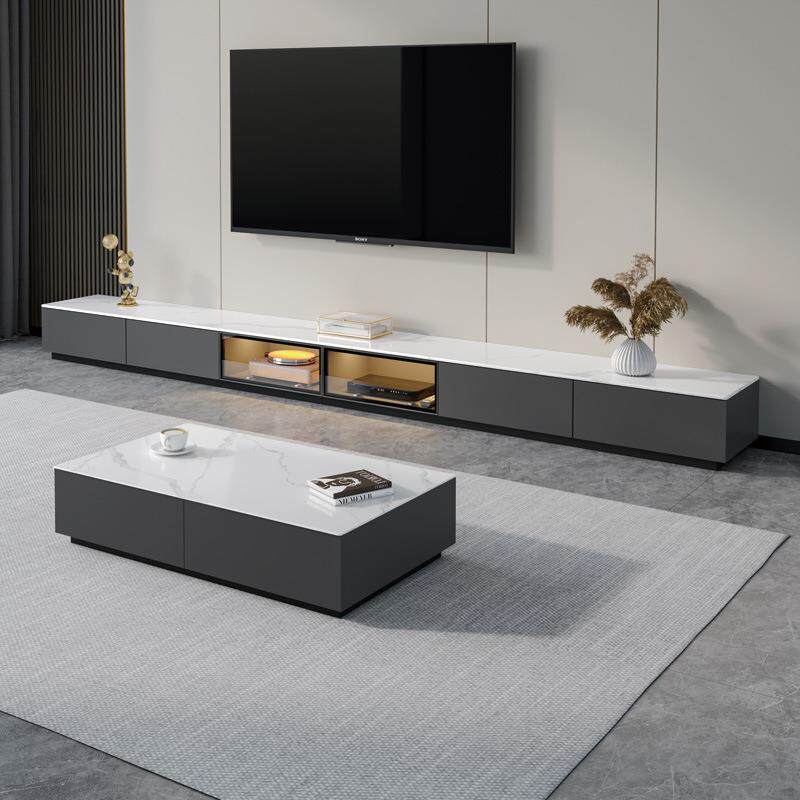 岩板电视柜茶几组合现代简约客厅极简轻奢地柜小户型地台电视新品