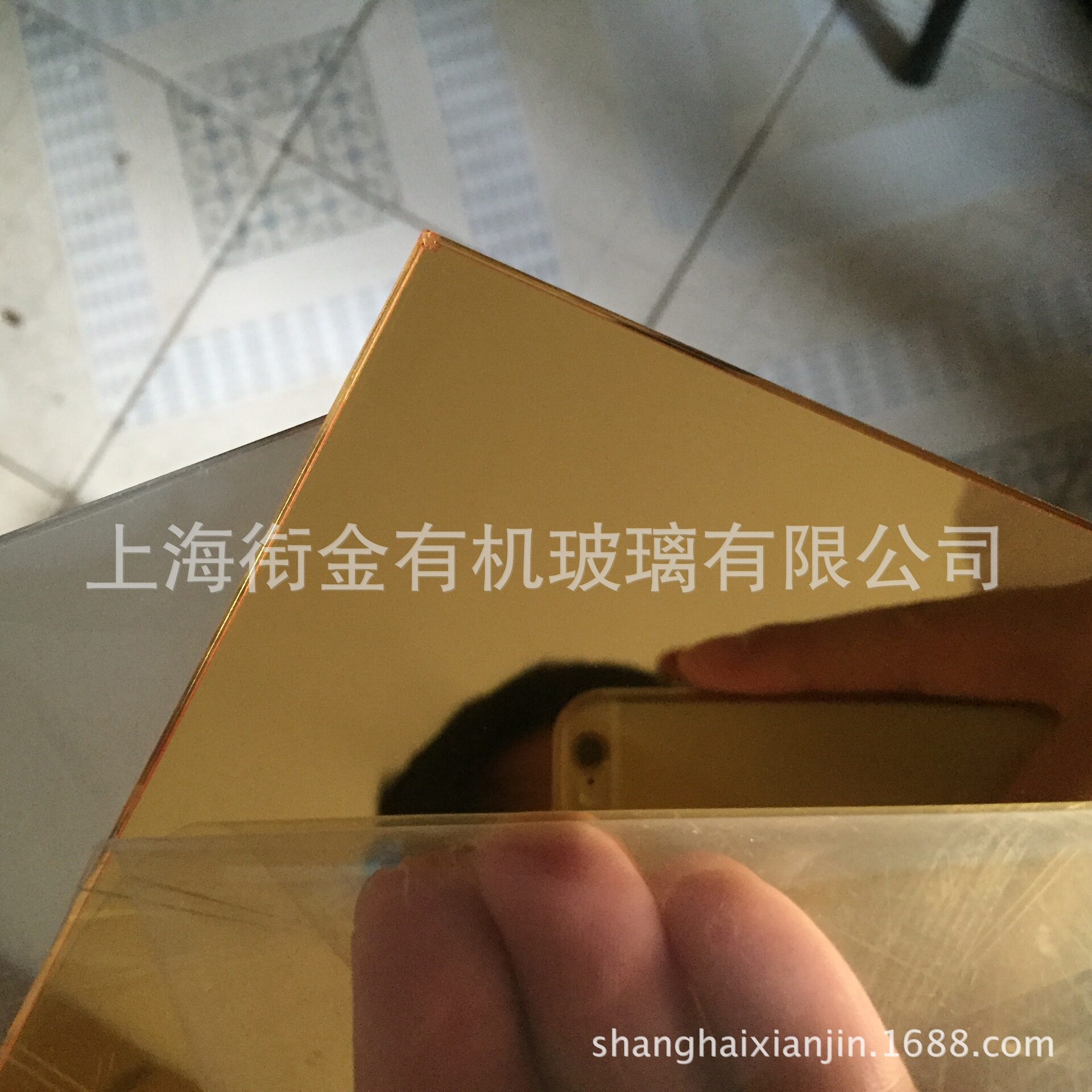 批发 金色镜面亚克力板 金色有机玻璃镜面板 1 2 3 4 5mm