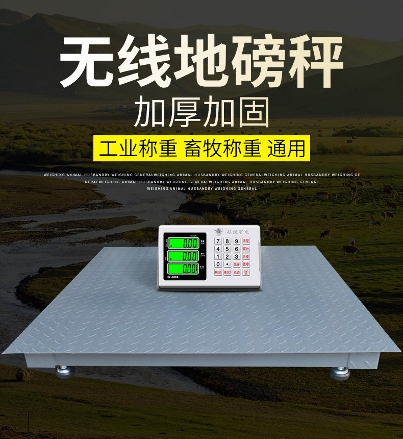 无线地磅秤0-3吨防抖带围栏