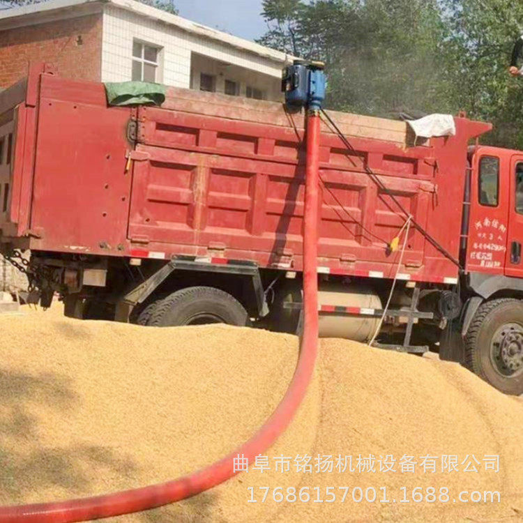 软管无轴螺旋吸粮机 干粉水泥牛筋管抽料机 沙场用汽油抽沙机