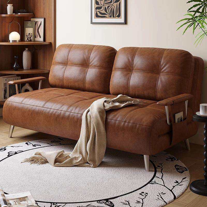 单人沙发床折叠书桌一体两用古风小户型家具伸缩实木书房午休床