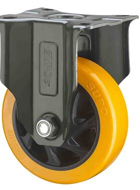 SUPO/向荣动力3寸中重型工业橙色PU聚氨酯定向脚轮J05S-04-75-222