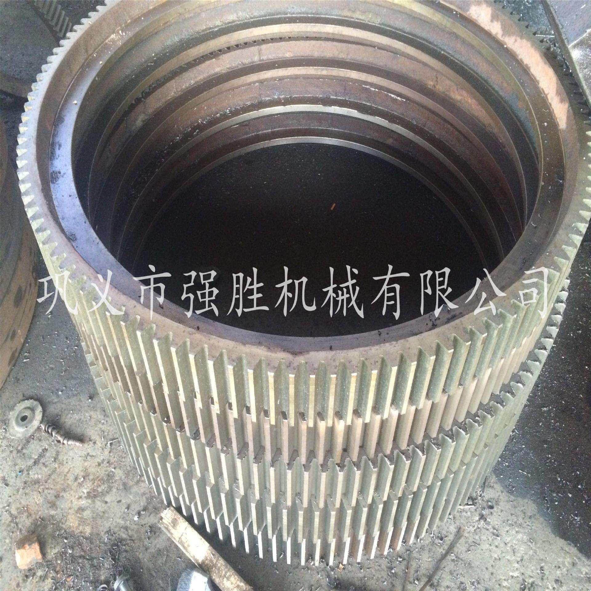 强胜常年制作烘干机大齿轮大齿圈可批量制作