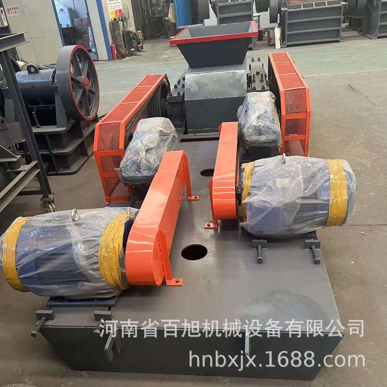 质保一年对辊挤压碎石矿石细碎辊式制砂机2PG400x610双齿辊破碎机