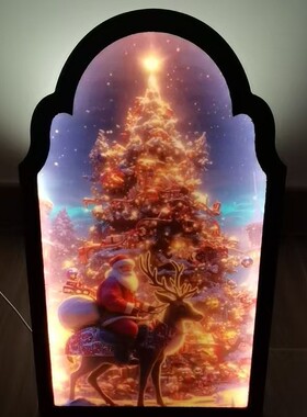 跨境新品Ghost Hologram Mirror 圣诞全息镜 新奇家具装饰镜 摆件