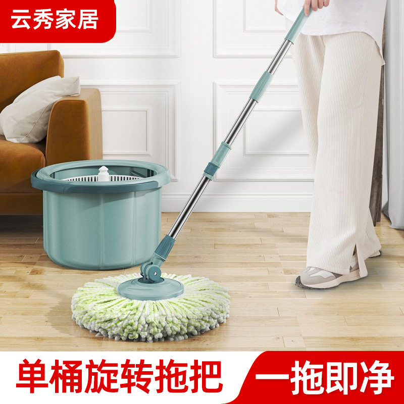 2025新款干湿两用拖把免手洗拖把伸缩杆旋转拖把桶懒人免手洗拖把