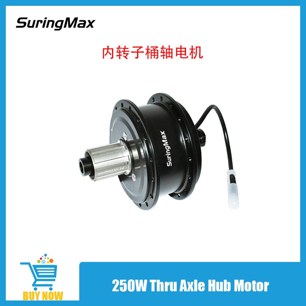 Thruaxle城市公路自行车改装250W内转子桶轴卡飞电动轮毂电机