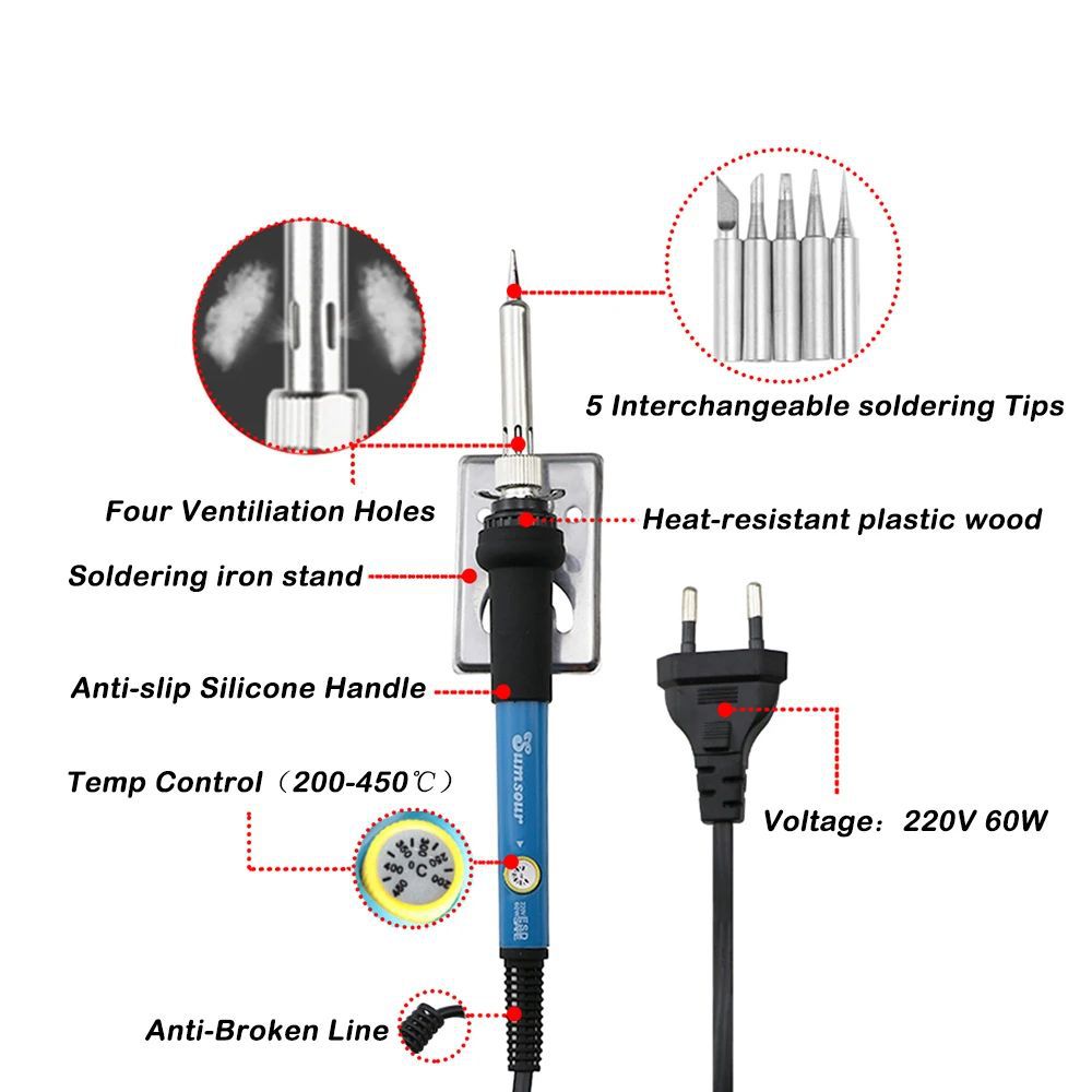 电烙铁可调温度数字显示的电子焊接维修工具eletrice welding