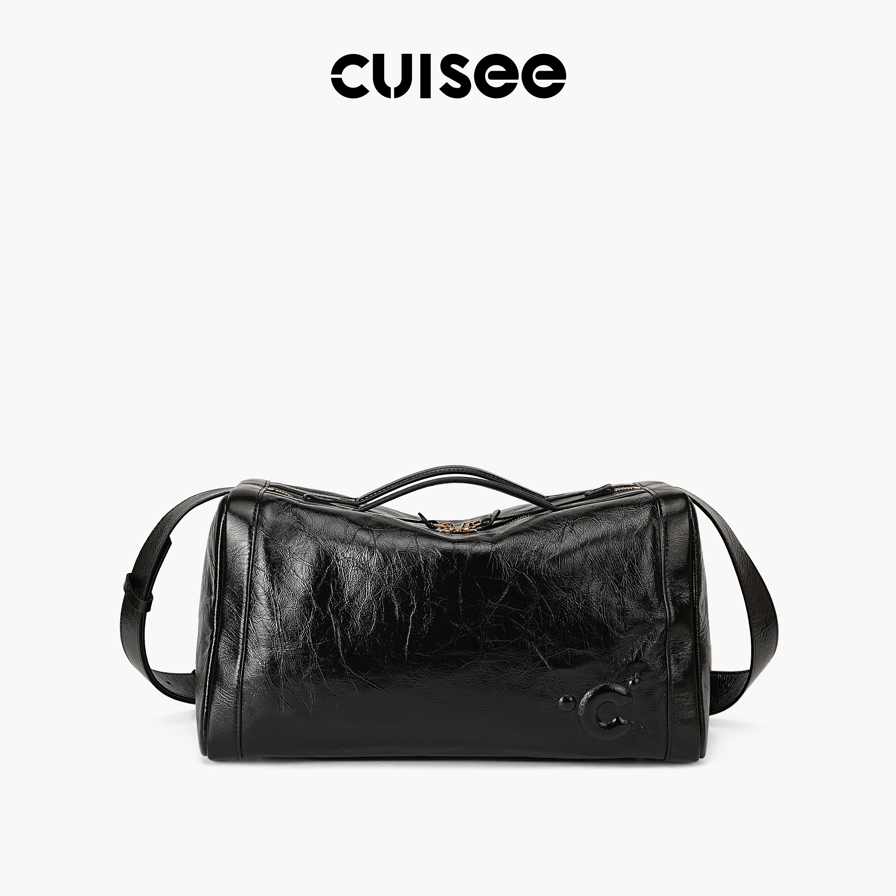 Cuisee/崔氏新款无性别主义包包油蜡皮牛皮吐司包真皮酷飒轻包包