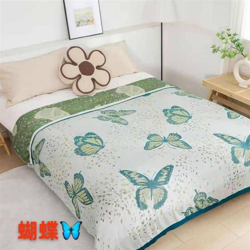 大尺寸竹纤维凉感盖毯夏季凉毯子午休冷感竹炭毛巾被空调薄毯