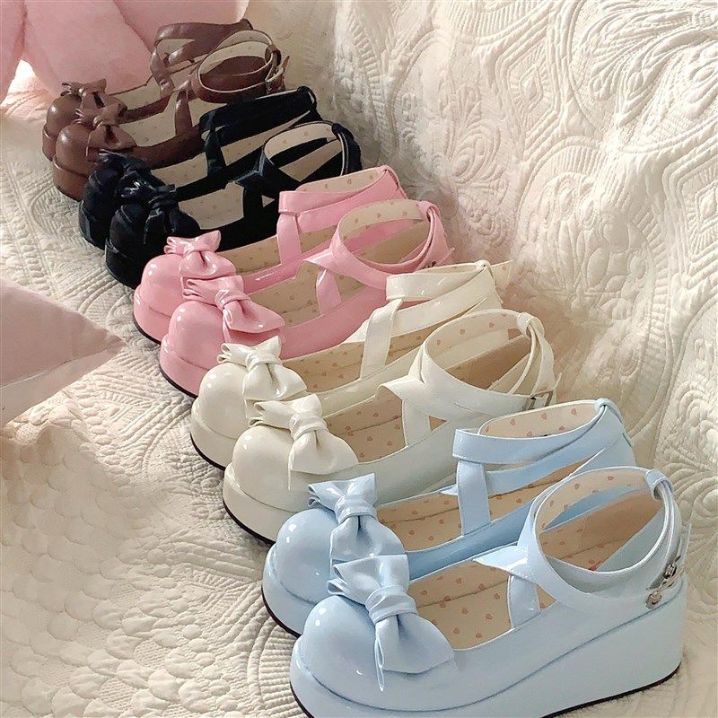 【现货】泡泡奶芙PU款 花卷炒饭 lolita呲甜可爱厚底皮面松糕鞋,女鞋,松糕（摇摇）鞋,淘宝优惠券,粉丝福利购,淘宝优惠卷