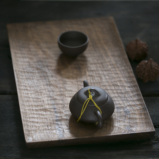 干泡台茶具现代简约茶海 黑胡桃木茶盘家用手工托盘实木质小型日式