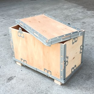 包装物流运输小木箱 钢边卡扣拆卸胶合板木箱子 定制定夹板免熏蒸