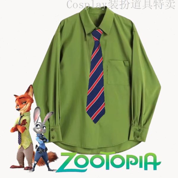 尼长袖衬衫狐狸城装扮秋季衣服cos疯狂毛万圣节动物克发直发闪电