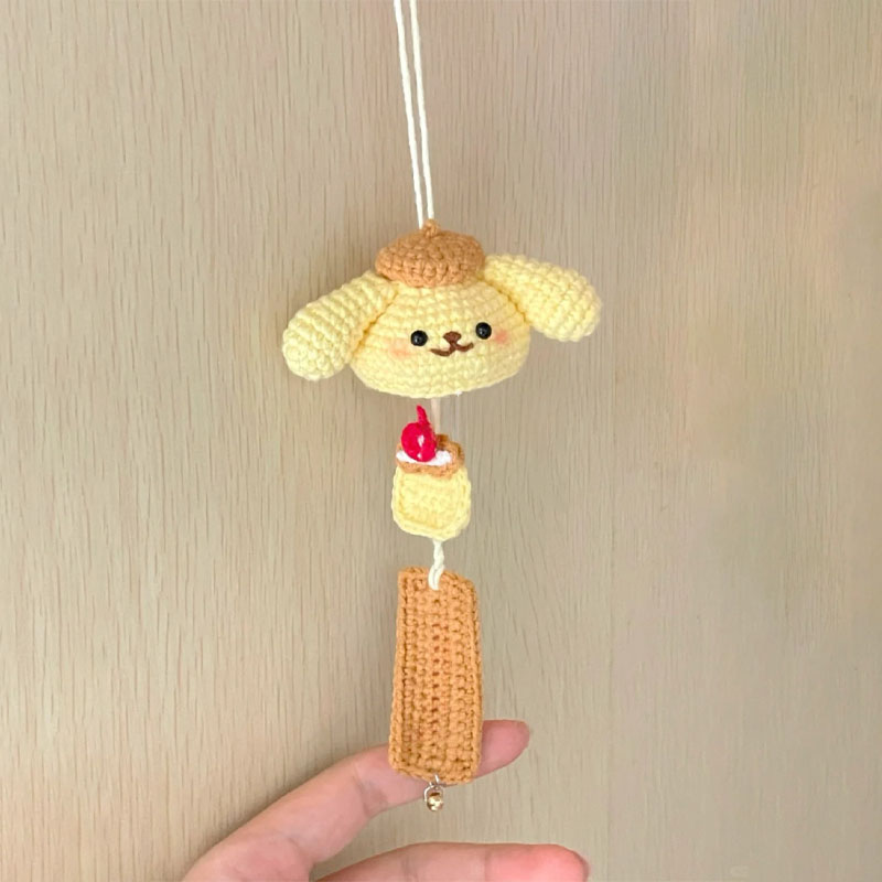 布丁狗挂件车挂背包毛线钩织diy材料包针织礼物自己制作无聊解闷