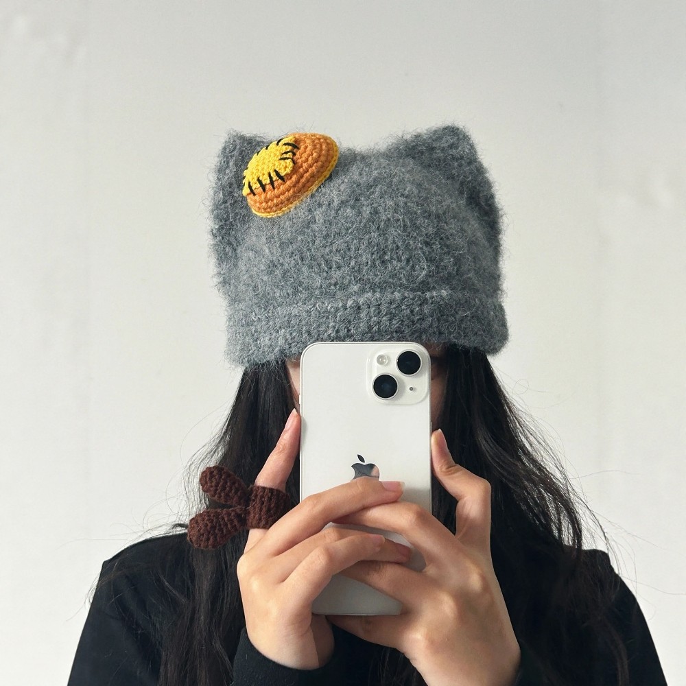 可爱猫耳帽毛绒钩针diy钩织材料包秋冬保暖护耳毛线帽百搭显脸小,服饰配件/皮带/帽子/围巾,毛线,淘宝优惠券,粉丝福利购,淘宝优惠卷