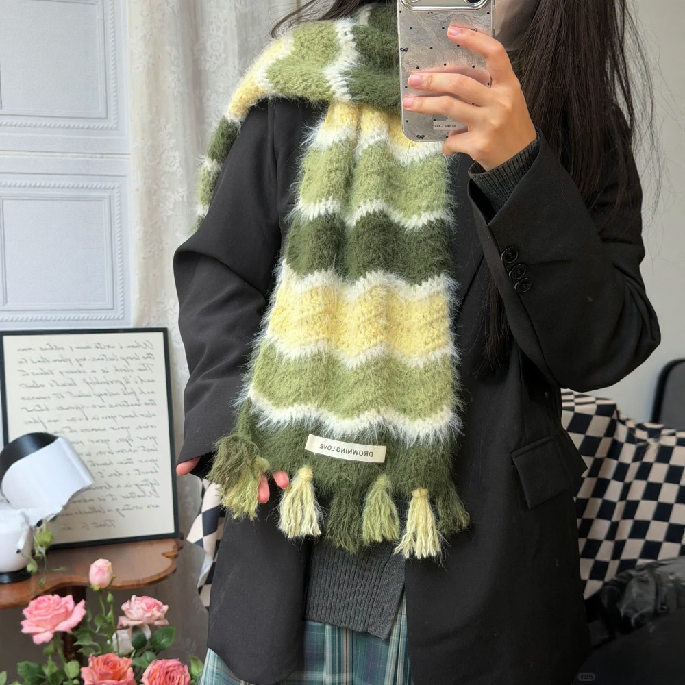 【很出片】森林系围巾毛线手工diy编织生日礼物羊绒保暖送男女友