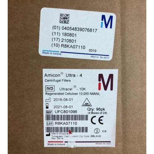 密理博Millipore超滤管0.5ml型号UFC501096 UFC5010BK