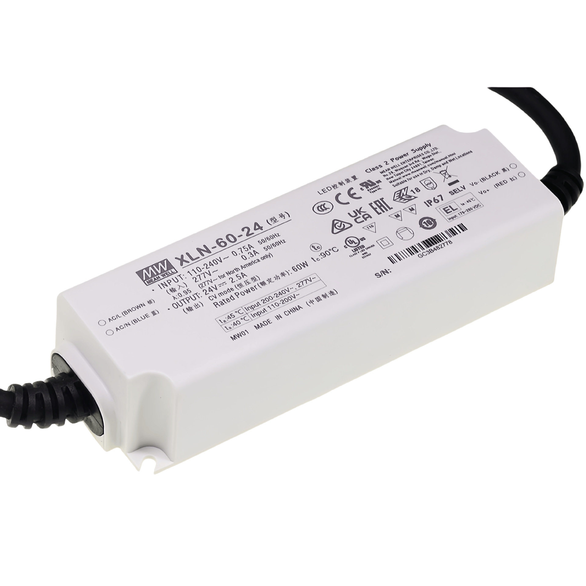 明纬60W恒压LED驱动器面板灯