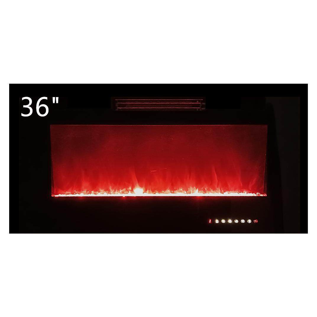 超薄18 30 36 42 50 60 72寸壁挂炉嵌入带取暖定时仿真火焰电壁炉