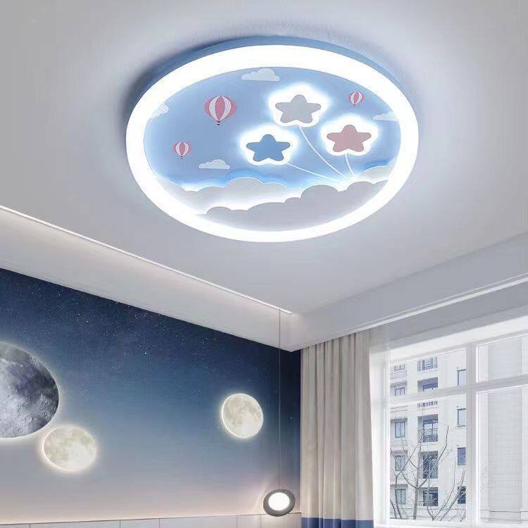 卡通独角兽儿童房灯女孩公主卧室灯星星彩虹全光谱护眼房间吸顶灯