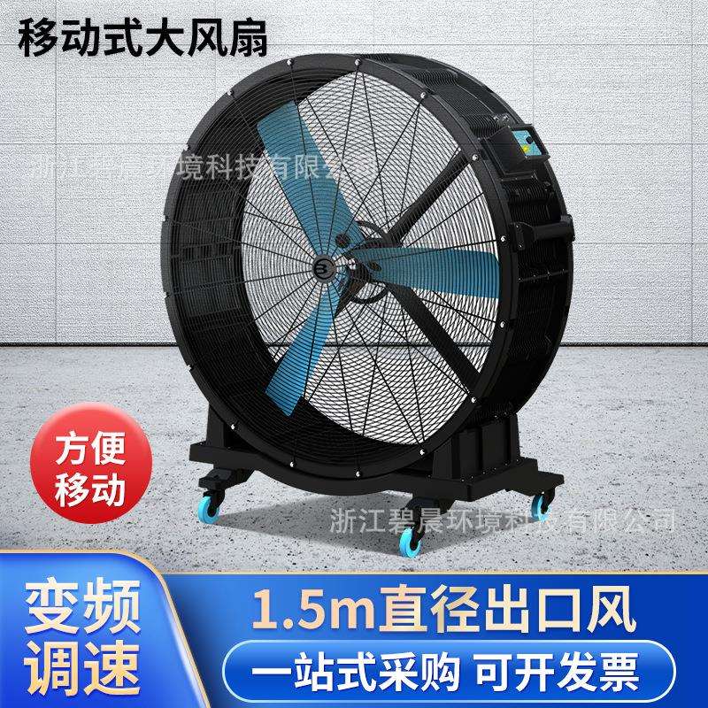 移动式工业风扇大功率低噪音趴地风扇车间商用体育馆可移动式风扇