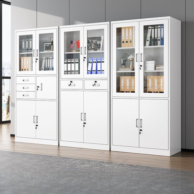 加厚办公室文件柜财务凭证柜会计钢制带锁抽屉资料柜铁皮档案柜子