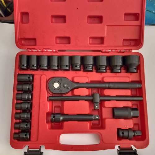 厂家直销1/2 气动23件套套筒棘轮扳手风炮套筒修理套装