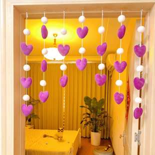 现代简约门上装饰品阳台窗户挂件一帘幽梦门帘公主风儿童房客厅